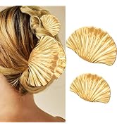 Banatra Seashell Hair Claw Clips Gold Metal Hair Clip Claw Shell Hair Clips Beach Decorative Hair...
