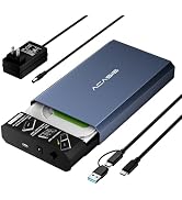 ACASIS 6Gbps Hard Drive Enclosure for 3.5/2.5 Inch SATA SSD HDD Aluminum USB C HDD Enclosure Up t...