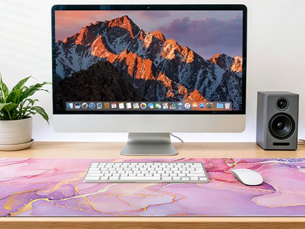 purple desk mat