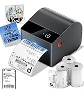ASprink Bluetooth Shipping Label Printer with 3 Roll Labels, 4x6 Thermal Label Printer for Small ...