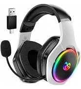 Tatybo Gaming Headset for PS5 Wireless: Gaming Headphones with 2.4GHz Bluetooth 5.3 for PS4, PC, ...