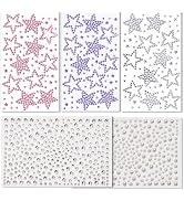 Teenitor Star Face Stickers Star Face Gems For Kids Women, Self Adhesive Face Rhinestones Hair Ge...