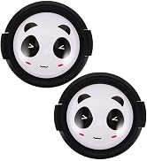KALLORY 2 Pcs 52mm Camera Lens Cap Covers Cute Panda Pattern Universal Lens Protector Pinch Sides...