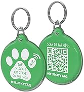 MYLUCKYTAG NFC & QR Code Smart Pet ID Tag Personalized Dog Cat Tag, Online Pet Profile, Pet Locat...