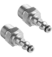 2Pcs 2025 Upgraded Silver Quick Connection Pressure Washer- Hose Adapter for Vax, M22 Quick Inser...