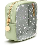Wandering Nature Clear Makeup Bag for Purse, Mini Make up Bag with Glitter Star Pattern, Cute Cos...