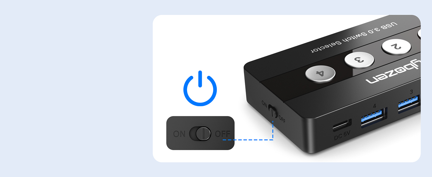 USB 3.0 supports a transfer rate of 5Gbps Unique design includes four LED-lit buttons