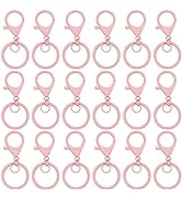30Pcs Lobster Claw Clasps Keychain for Jewelry Making,Metal Lobster Clasp Swivel Trigger Clips wi...