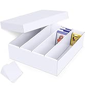 Leyzan Trading Card Storage Box, 3200 Count Cardboard Storage Box with Divider for Sports, Tcg, M...