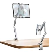 Pisipi Tablet Stand Holder for Desk Aluminum Alloy Ipad Desk Mount Monitor with 360°Rotate Base, ...