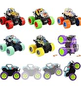 6 Pack Mini Monster Trucks Toys for Boys Girls Aged 3 and Above, Pull Back Truck Push and Go Fric...