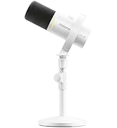 MAONO PD200W Hybrid Wireless Podcast Microphone for PC, Dynamic XLR USB Mic with Desktop Stand, S...