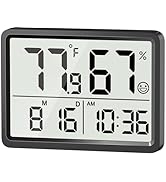 DOOMAY Digital Thermometer Hygrometer,Room Calibrated Humidity Meter Temperature Humidity Monitor...