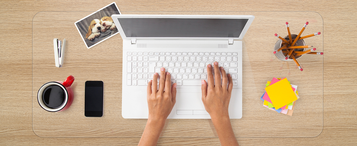 Clear desk pad