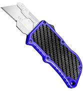 ainhue RU36 Retractable Utility Knife, 3.66 Inch Aluminum Ergonomic Handle with Pocket Clip, 5pcs...