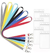 Foshine Lanyards with Badge Holder 6 Pack Lanyard for ID Card Badges Holder Office Neck lanyards ...