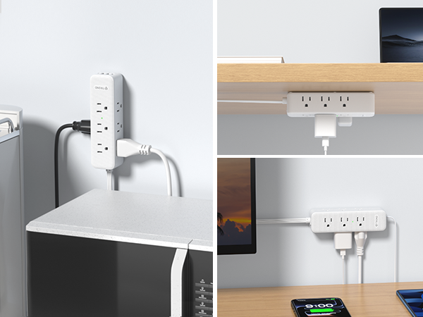 rotating plug extension cord flat wall plug