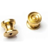 QCAA Solid Brass Mini Knob for Jewelry Box, 15mm x 13mm(0.59"x0.51"), Polisd Brass, 4 Pack, Made ...