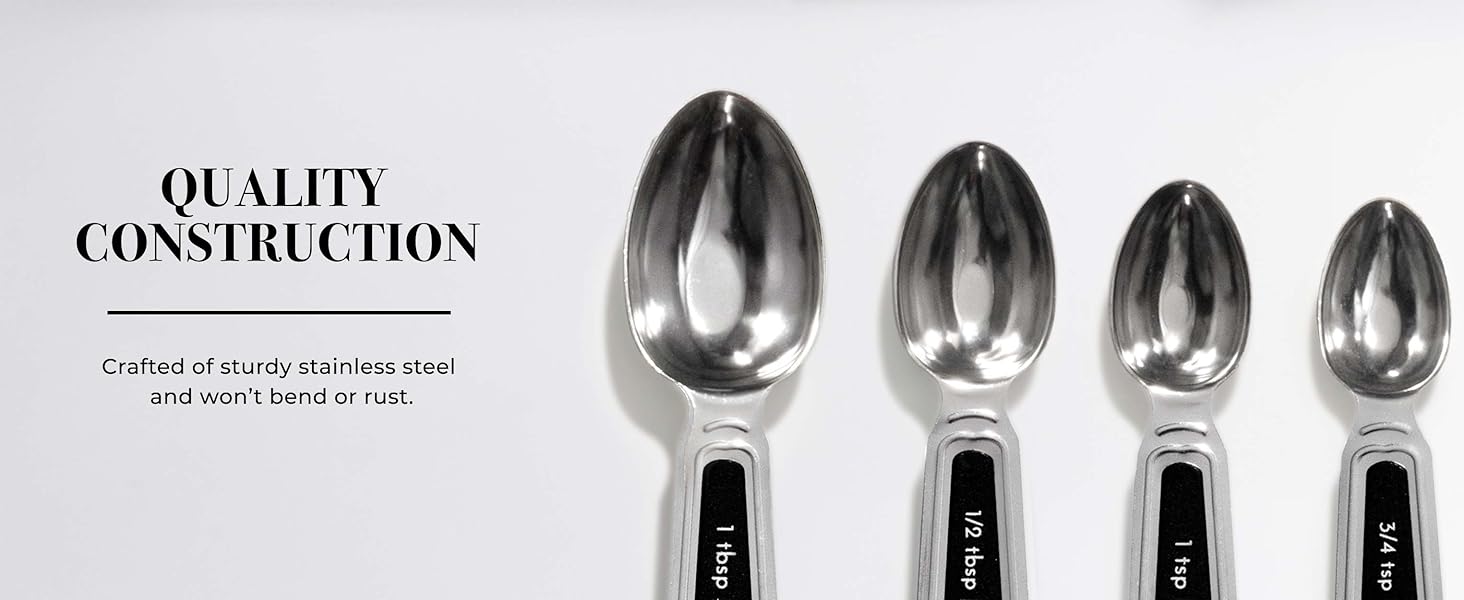 Black - Silver - Magnetic Spoons