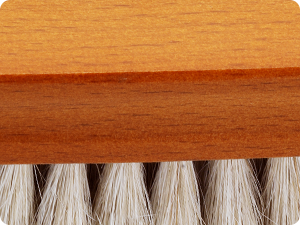 comfortable grip of white horsehair brush