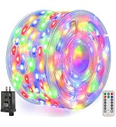 Ollny Christmas Lights Outdoor 600LED 197FT, Multicolor Christmas Tree Lights IP67 Waterproof, Pl...