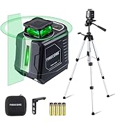Firecore 360° Laser Level with Tripod, Green Self Leveling Cross Line Laser Tool with 3 Brightnes...