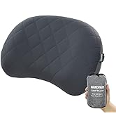 MARCHWAY Ultralight Inflatable Camping Pillow with Soft Washable Cover, Compact Compressible Port...