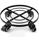 AMAGABELI GARDEN & HOME 12" Metal Plant Caddy Heavy Duty Plant Stand with Wheels Wrought Iron Pot...