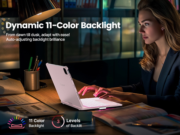 11-Color Backlight keyboard for ipad pro 11