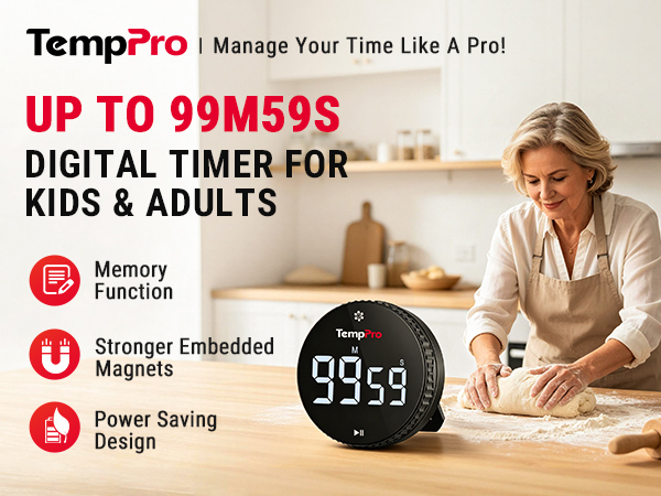 twist to set kitchen timer for cooking