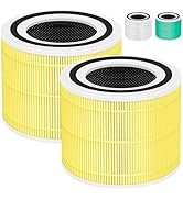 240 True HEPA Pet Allergy Replacement Filter 14 for Puro 240 Air Purifier,3-in-1 High-Efficiency ...