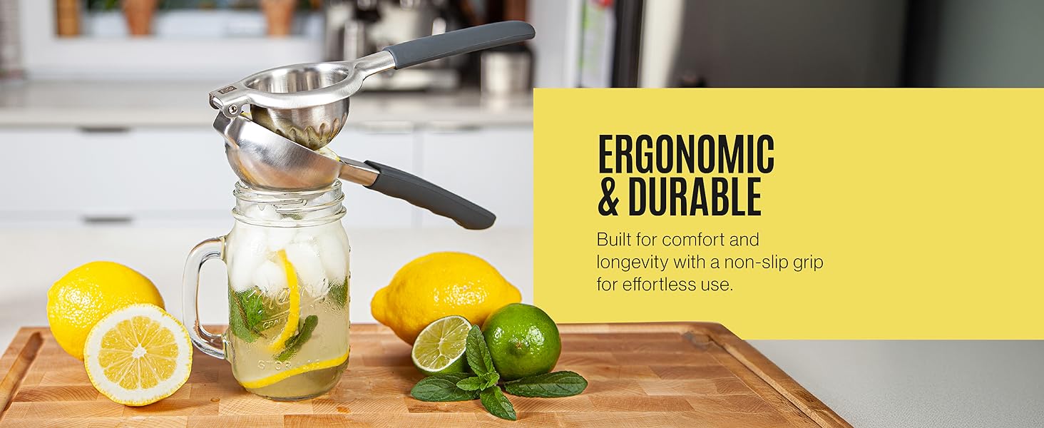 Large Lemon Squeezer Stainless Steel Press Manual Design Pro-Grade Lemon Lemon Juicer Squeezer