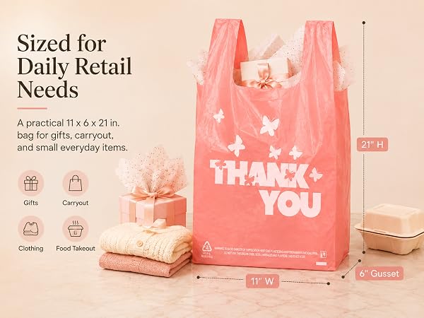 Pink Plastic bag