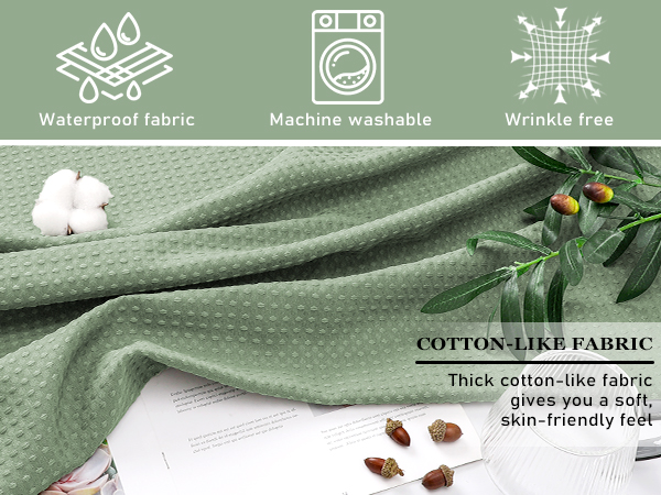 sage green shower curtain