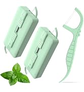 Twin line Dental Floss Picks 2 Portable Case-Storage 10 Count Mint Flavor Flosser-LIAMOSS Double ...