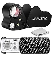 JARLINK 2 Pack Jewelers Loupe, 30X 60X 90X Illuminated Jewelers Eye Magnifier and Magnifying Glas...