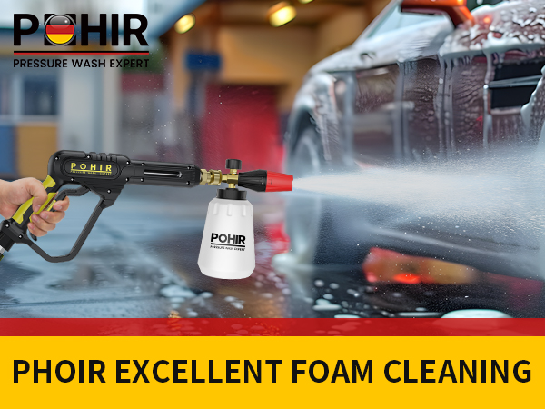 POHIR Pressure washer gun hose foam