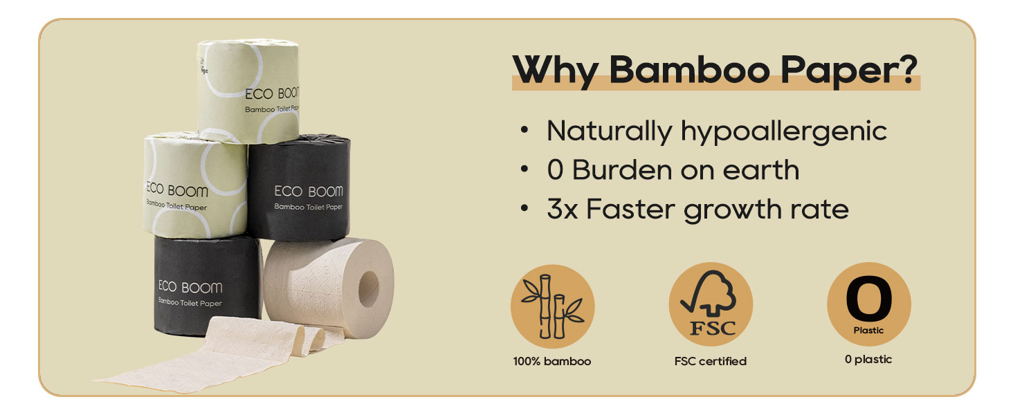 Naturally hypoallergenic, 0 burden on earth, 100%bamboo