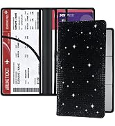 Sparkling Rhinestone Car Registration and Insurance Holder Document Organizer with Magnetic Closu...