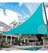 Patio Sun Shade Sail Waterproof 260GSM Shade Cloth Canopy Awning Shelter, 95% UV Blockage for Out...