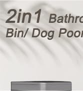 organizelink Dog Poop Trash Can for Outside & Indoor, 5L/1.3Gal Small Pet Waste Bin with Odor Con...