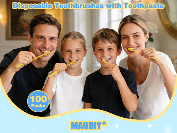 Disposable Toothbrushes with Toothpaste