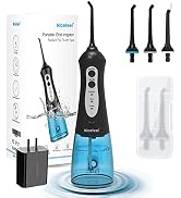 Cordless Water Flosser Teeth Cleaner, Nicefeel 300ML Portable and Rechargeable Oral Irrigator for...