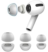 Lanwow Premium Memory Foam Tips for AirPods Pro & AirPods Pro 2. No Silicone Eartips Pain. Anti-S...