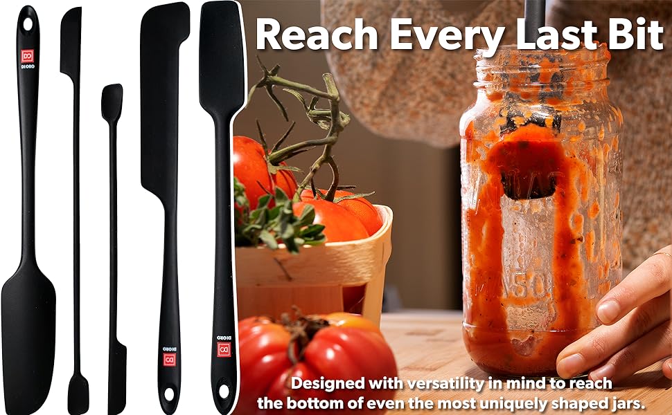 spatulas silicone heat resistant spatula silicone kitchen utensils for cooking baking jar spatulas