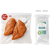 Reusable Vacuum Sealer Bags 20-Pack (Medium 10x11 in) - BPA-Free Double-Seal Leakproof | Compatib...