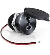 RV USB Outlet 72W All-Aluminum 12V/24V 3 Charging Ports, GIBBAB 36W PD3.0 Type-C+2 18W QC3.0 Fast...