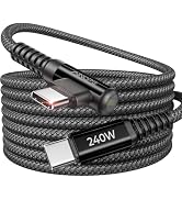 AINOPE 240W USB C to USB C Cable Fast Charging 10FT,Right Angle USBC to USBC Fast Type C Charging...