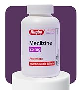 Rugby Meclizine Chewable Tablets 25mg - Anti-Nausea Medicine Helps with Motion Sickness - 1,000 T...