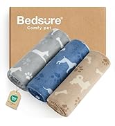 Bedsure 1 Pack 3 Pet Blankets, Super Soft Fluffy Premium Fleece Flannel Portable Throw Dog Blanke...